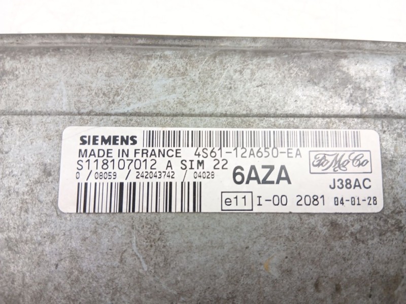 Recambio de centralita para ford fiesta v (jh_, jd_) 1.4 16v referencia OEM IAM 4S6112A650EA S118107012A 