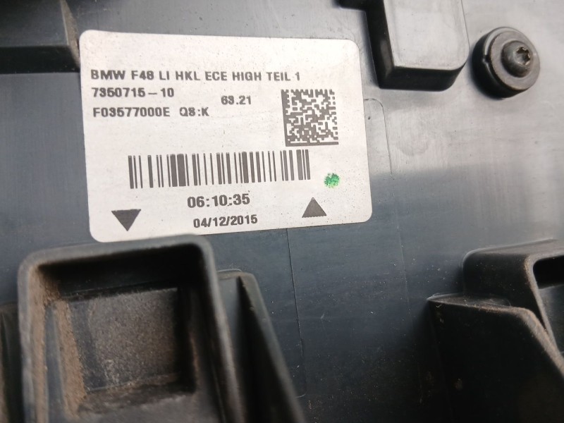 Recambio de piloto trasero izquierdo para bmw x1 (f48) sdrive 18 d referencia OEM IAM 7350715  