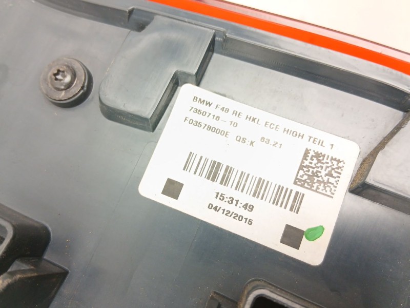 Recambio de piloto trasero derecho para bmw x1 (f48) sdrive 18 d referencia OEM IAM 7350716  