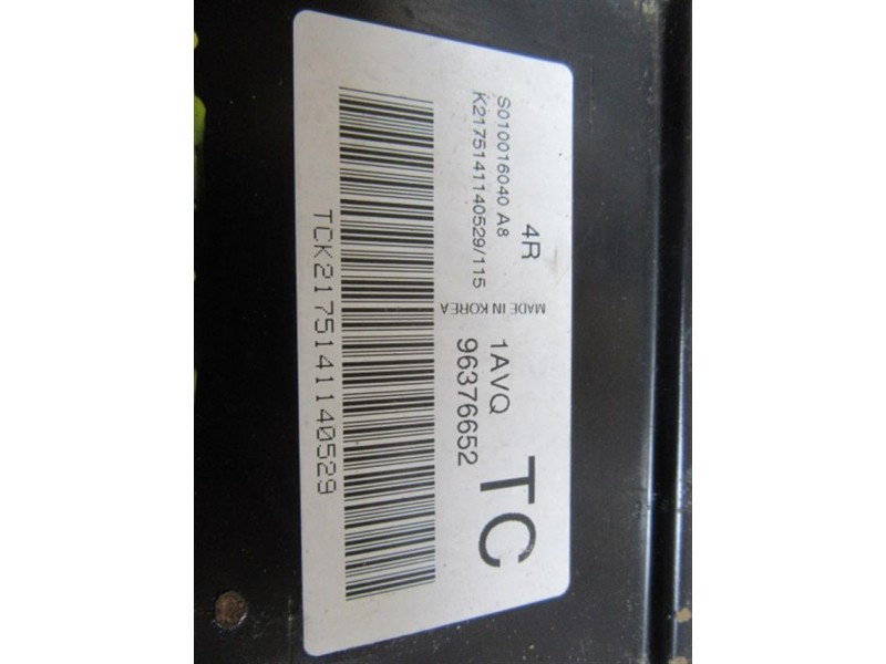 Recambio de centralita : daewoo kalos : 1.2 g -b12s1 (72cv) [2004] para daewoo kalos 1.2 g -b12s1 referencia OEM IAM 96376652  