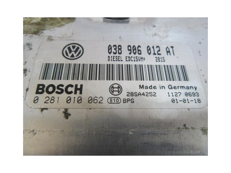 Recambio de centralita : seat toledo : 1.9 td -asv (110,16cv) [2001] para seat toledo 1.9 td -asv referencia OEM IAM 0281010062 