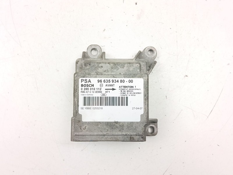 Recambio de centralita airbag para peugeot 207 1.4 g referencia OEM IAM 9663593480 0285010112 