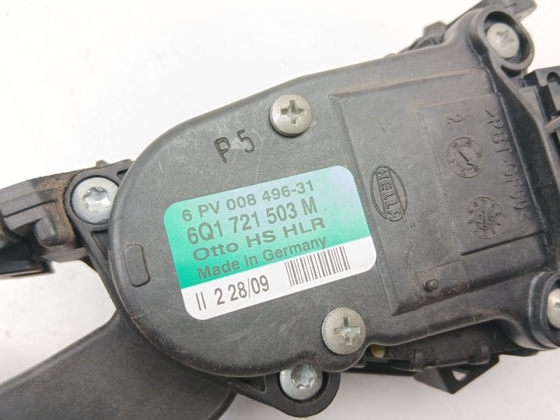 Recambio de potenciometro aceleracion para seat ibiza iv (6j5, 6p1) 1.6 tdi referencia OEM IAM 6Q1721503M 6PV00849631 