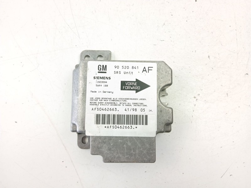 Recambio de centralita airbag para opel astra g sedán (t98) 1.6 (f69) referencia OEM IAM 90520841 5WK4168 