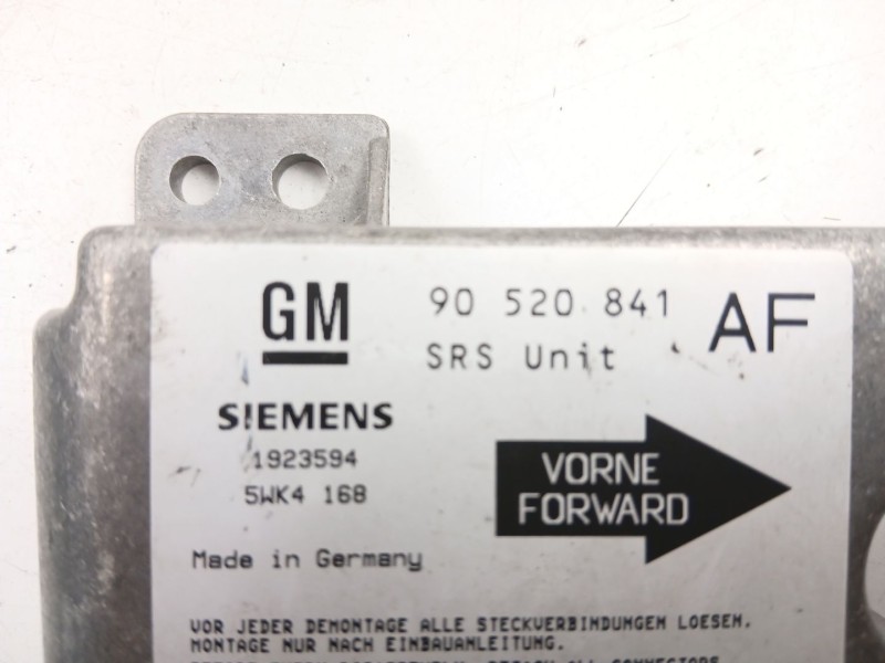 Recambio de centralita airbag para opel astra g sedán (t98) 1.6 (f69) referencia OEM IAM 90520841 5WK4168 