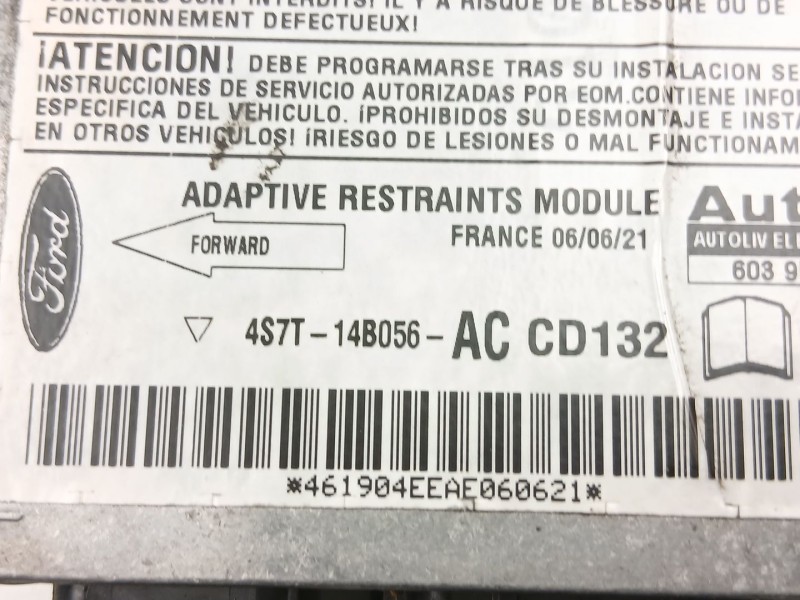 Recambio de centralita airbag para ford mondeo iii (b5y) 2.2 tdci referencia OEM IAM 4S7T14B056AC  