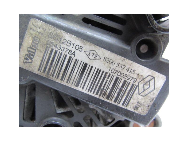 Recambio de alternador : nissan kubistar : 1.5 dci (67,98cv) [2007] para nissan kubistar 1.5 dci referencia OEM IAM 107002979  