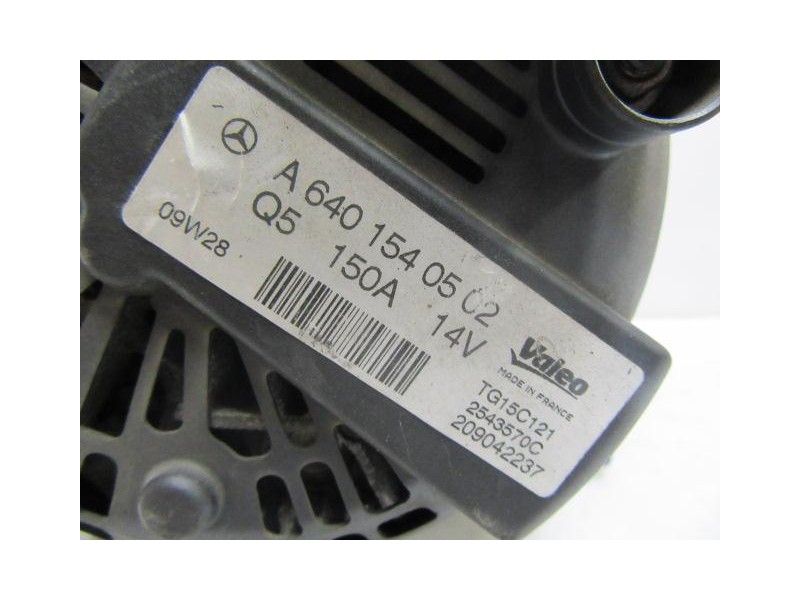Recambio de alternador : m. benz a 160 : 2.0 cdi (81,58cv) [2009] para m. benz a 160 2.0 cdi referencia OEM IAM A6401540502  