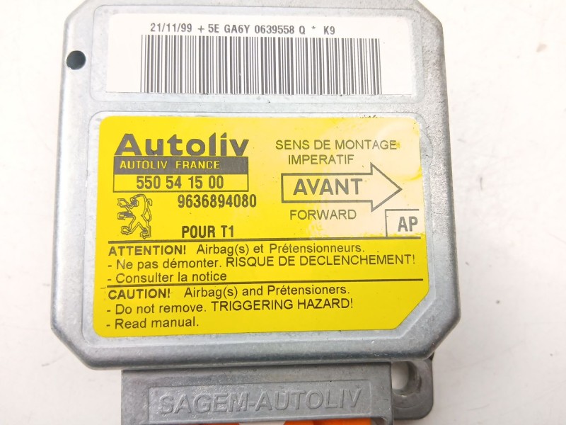 Recambio de centralita airbag para peugeot 206 hatchback (2a/c) 1.4 i referencia OEM IAM 9636894080 550541500 