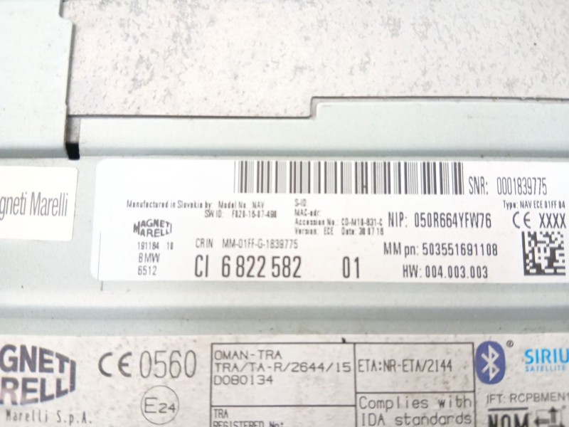 Recambio de radio cd/mp3 para bmw x1 (f48) xdrive 20 d referencia OEM IAM 9387451 9371457 6822582