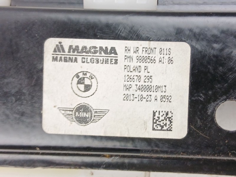 Recambio de elevalunas delantero derecho para mini mini countryman (r60) cooper sd referencia OEM IAM 9800566  