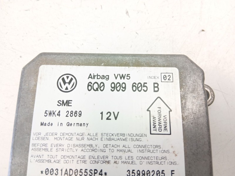 Recambio de centralita airbag para volkswagen passat b5 (3b2) 1.9 tdi referencia OEM IAM 6Q0909605B 5WK42869 