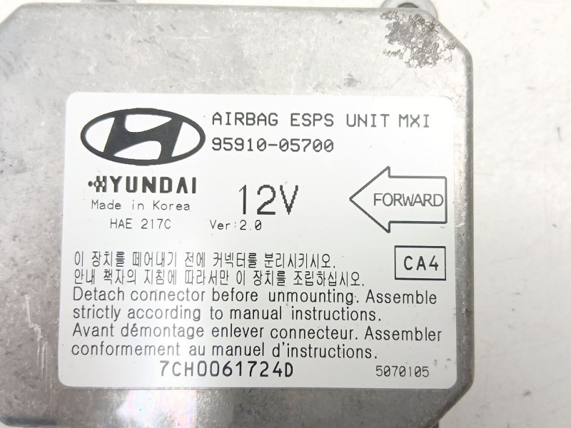 Recambio de centralita airbag para hyundai atos (mx) 1.1 referencia OEM IAM 9591005700  