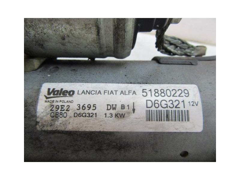 Recambio de motor arranque : fiat punto : 1.3 td [2012] para fiat punto 1.3 td referencia OEM IAM 51880229  