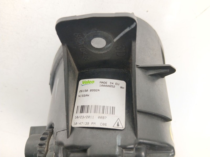 Recambio de antiniebla derecho para nissan qashqai i (j10, nj10) 1.6 referencia OEM IAM 261508992A  