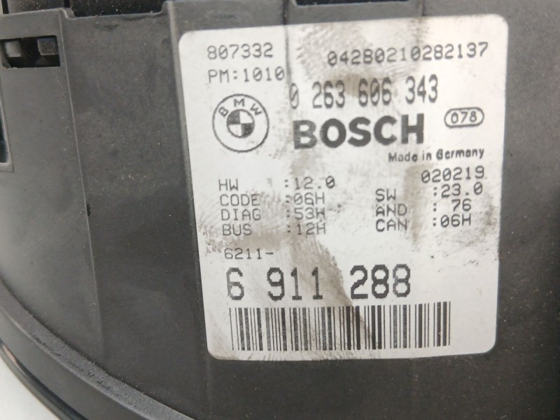 Recambio de cuadro instrumentos para bmw 3 (e46) 320 d referencia OEM IAM 6911288 0263606343 