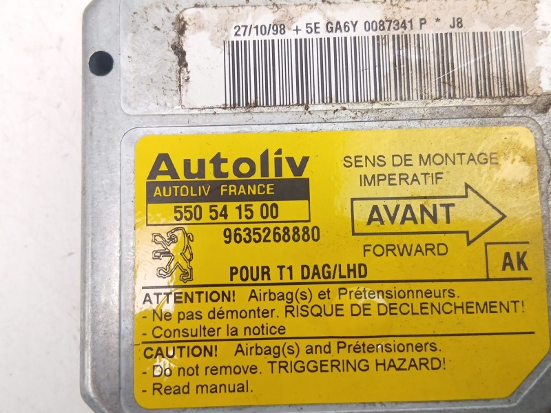 Recambio de centralita airbag para peugeot 206 hatchback (2a/c) 1.9 d referencia OEM IAM 9635268880 550541500 