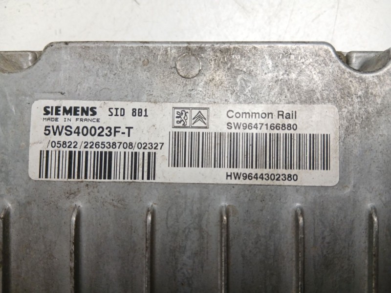 Recambio de centralita para citroën xsara (n1) 2.0 hdi 90 referencia OEM IAM 9647166880 5WS40023F 9644302380