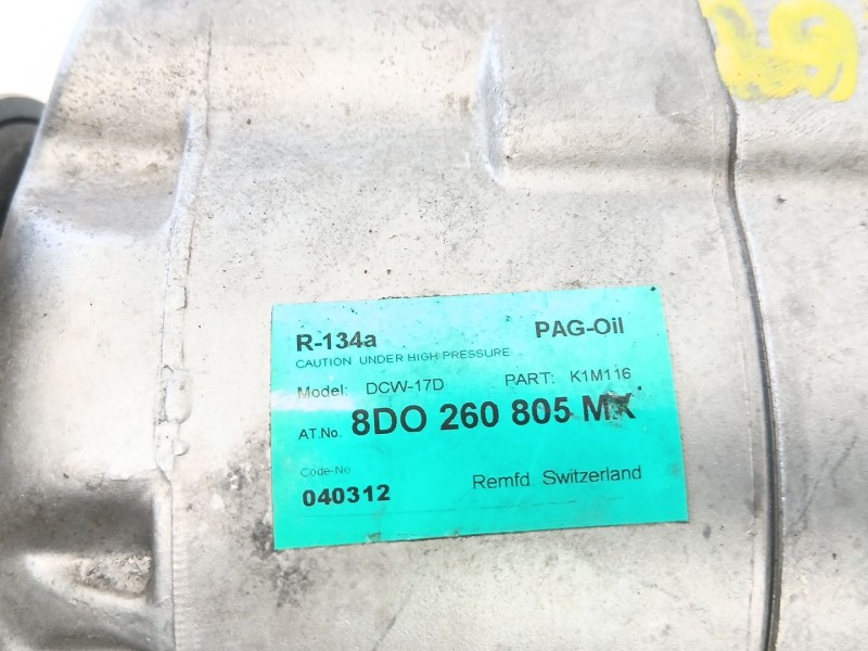Recambio de compresor aire acondicionado para audi a4 b5 (8d2) 1.8 t referencia OEM IAM 8D0260805MX  