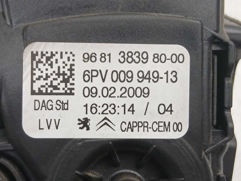 Recambio de potenciometro aceleracion para citroën c3 picasso (sh_) 1.6 hdi referencia OEM IAM 9681383980 6PV00994913 