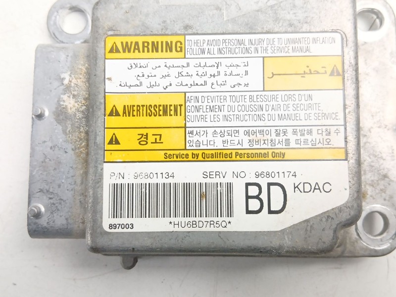 Recambio de centralita airbag para chevrolet matiz (m200, m250) 1.0 referencia OEM IAM 96801174  96801134