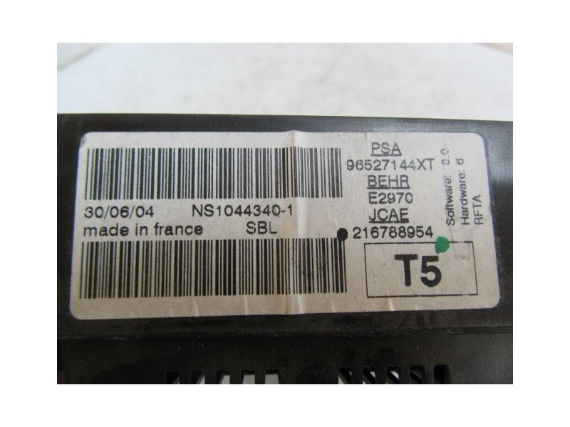 Recambio de mandos calefaccion : peugeot 307 : 1.6 hdi (108,77cv) [2004] para peugeot 307 1.6 hdi referencia OEM IAM 96527144XT 