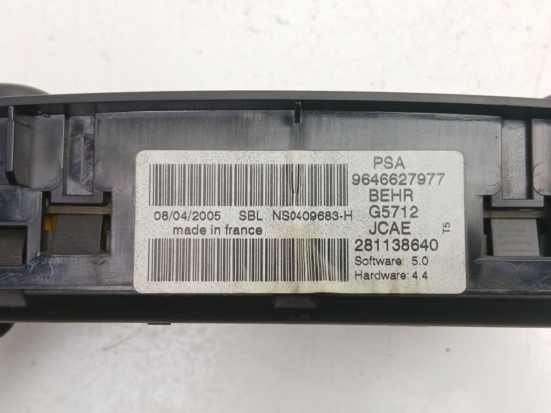 Recambio de mandos calefaccion aire para peugeot 307 break (3e) 1.6 16v referencia OEM IAM 9646627977  