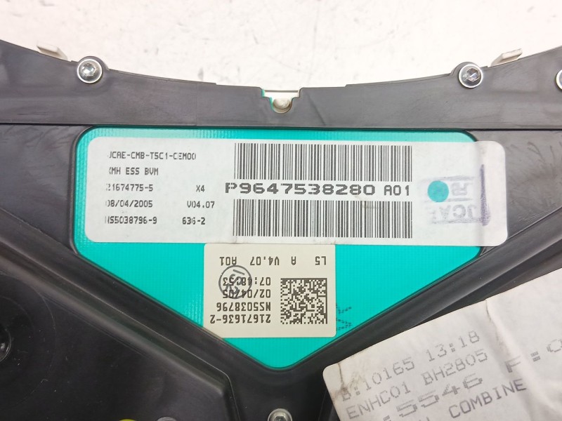 Recambio de cuadro instrumentos para peugeot 307 break (3e) 1.6 16v referencia OEM IAM 9647538280  