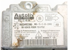 Recambio de centralita airbag para peugeot 307 break (3e) 1.6 16v referencia OEM IAM 9653493380 603724900  2
