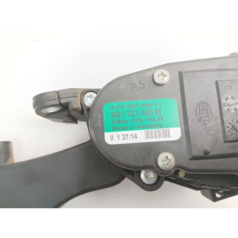 Recambio de potenciometro aceleracion para seat ibiza iv sc (6j1, 6p5) 1.6 tdi referencia OEM IAM 6Q1721503M 6PV00849641 