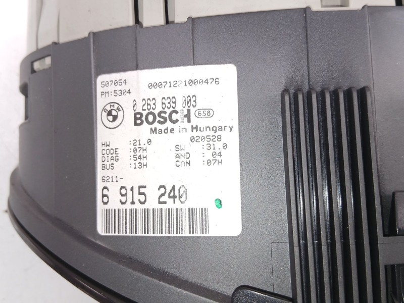 Recambio de cuadro instrumentos para bmw 3 (e46) 320 d referencia OEM IAM 6915240 0263639003 