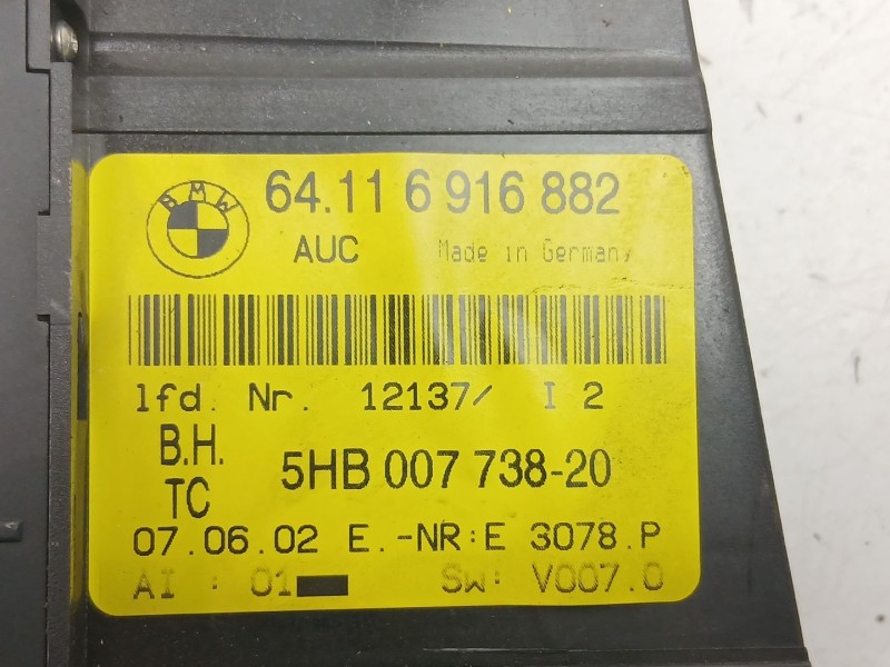 Recambio de mandos calefaccion aire para bmw 3 (e46) 320 d referencia OEM IAM 64116916882 5HB00773820 