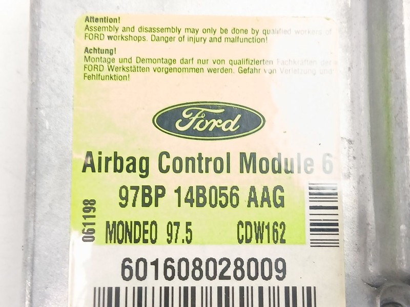 Recambio de centralita airbag para ford mondeo ii turnier (bnp) 2.0 i referencia OEM IAM 97BP14B056AAG  