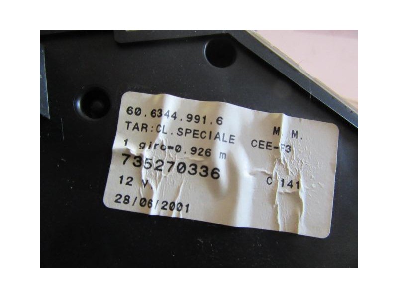 Recambio de cuadro instrumentos : fiat seicento : 1.1 g -187a1000 (54,38cv) [2001] para fiat seicento 1.1 g -187a1000 referencia