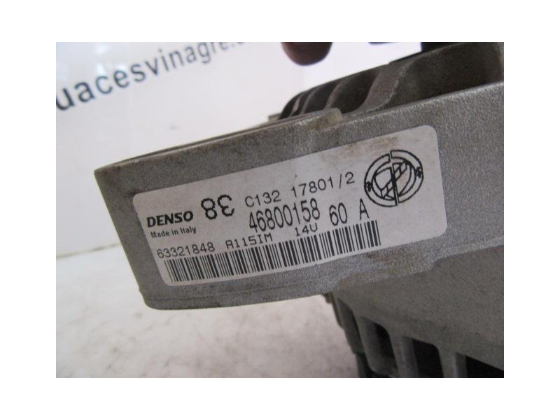 Recambio de alternador : fiat seicento : 1.1 g -187a1000 (54,38cv) [2001] para fiat seicento 1.1 g -187a1000 referencia OEM IAM 