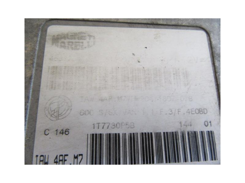 Recambio de centralita : fiat seicento : 1.1 g -187a1000 (54,38cv) [2001] para fiat seicento 1.1 g -187a1000 referencia OEM IAM 