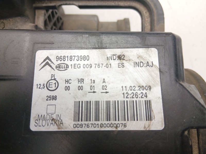 Recambio de faro izquierdo para citroën c3 picasso (sh_) 1.6 hdi referencia OEM IAM 9681873980 1EG00976701 