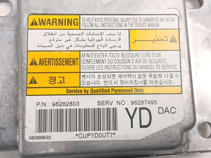 Recambio de centralita airbag para daewoo tacuma (u100) 1.6 referencia OEM IAM 96287495  96282803
