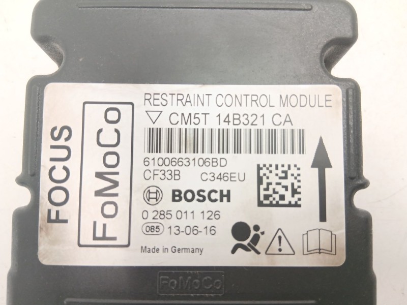 Recambio de centralita airbag para ford focus iii 1.6 tdci referencia OEM IAM CM5T14B321CA 0285011126 