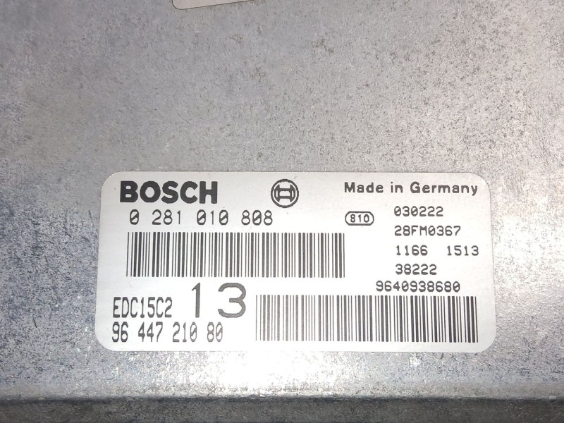 Recambio de centralita para citroën c5 i (dc_) 2.0 hdi (dcrhzb, dcrhze) referencia OEM IAM 9644721080 9640938680 
