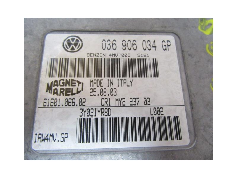 Recambio de centralita : volkswagen polo : 1.4 g (74,78cv) [2003] para volkswagen polo 1.4 g referencia OEM IAM 036906034  
