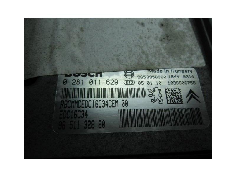 Recambio de centralita : citroen c 4 : 1.6 hdi (108,77cv) [2005] para citroen c 4 1.6 hdi referencia OEM IAM 0281011629  