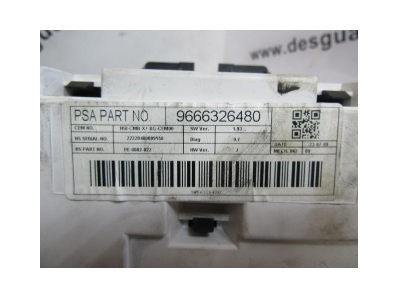 Recambio de cuadro instrumentos : citroen c 5 : 2.0 hdi - d/ rhf (140,08cv) 4p [2009] para citroen c 5 2.0 hdi - d/ rhf referenc