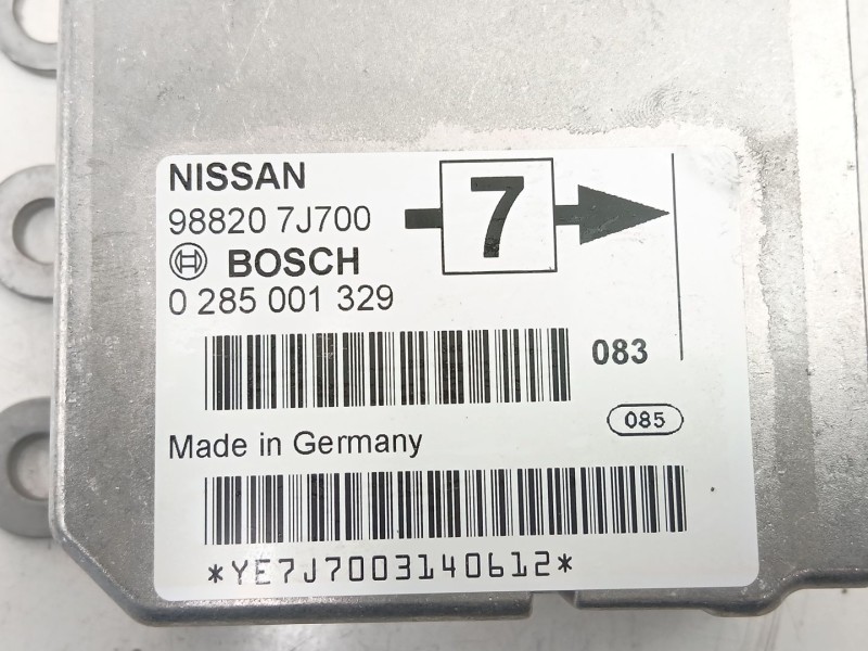 Recambio de centralita airbag para nissan primera (p11) 2.0 td referencia OEM IAM 988207J700 0285001329 