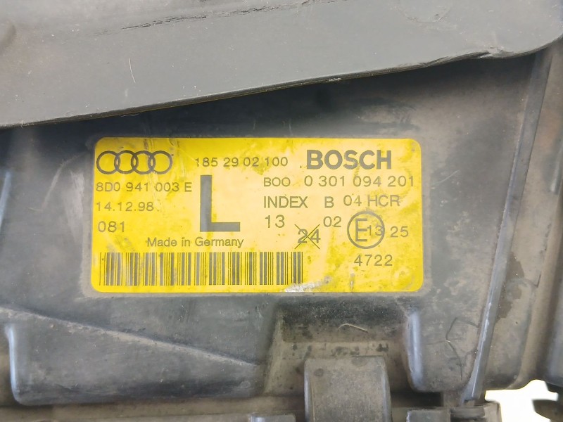 Recambio de faro izquierdo para audi a4 b5 avant (8d5) 2.5 tdi referencia OEM IAM 8D0941003E 0301094201 