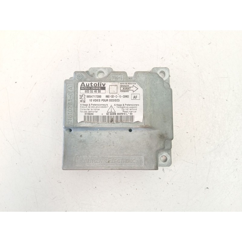 Recambio de centralita airbag para peugeot 407 (6d_) 2.0 hdi 135 (6drhrh, 6drhre, 6drhrg, 6drhrj) referencia OEM IAM 9654717280 