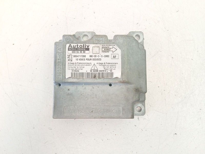 Recambio de centralita airbag para peugeot 407 (6d_) 2.0 hdi 135 (6drhrh, 6drhre, 6drhrg, 6drhrj) referencia OEM IAM 9654717280 