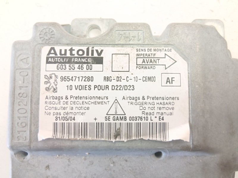 Recambio de centralita airbag para peugeot 407 (6d_) 2.0 hdi 135 (6drhrh, 6drhre, 6drhrg, 6drhrj) referencia OEM IAM 9654717280 