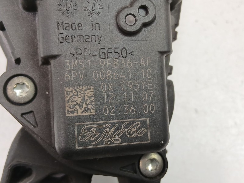 Recambio de potenciometro aceleracion para ford c-max (dm2) 1.8 tdci referencia OEM IAM 3M519F836AF 6PV00864110 