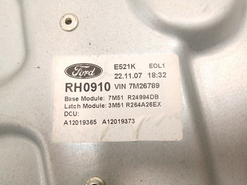 Recambio de elevalunas trasero derecho para ford c-max (dm2) 1.8 tdci referencia OEM IAM 7M51R24994DB  3M51R264A26EX